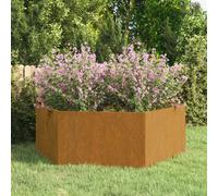 Garden Planter Outdoor Flower Pot Planter Pot Hexagon Corten Steel vidaXL