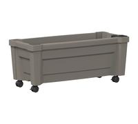 Planter Grey 79x35x33cm PP Mobile Planter with Wheels & Self-Watering System UV