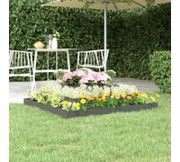 Planter Grey Pine Solid Pine Wood 110x110x27cm 3-Tier Raised Garden Bed Durable