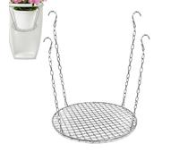 Planter Inserts For Large Pots - Adjustable Plant Risers, False Bottom Pot Filler With 4 Hooks & Chain | Stainless Steel Soil Saver For Indoor Outdoor Planters Patio Balcony Greenhouse Sunroom