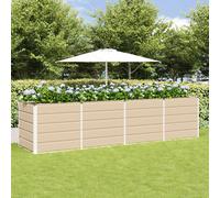 Planter Ivory 240x80x75 cm Steel & Plastic Modern Large Outdoor Indoor TerraceXL