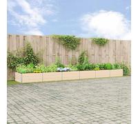 Planter Ivory 580x100x45cm Galvanised Steel Outdoor Long Trough Large Garden Bed