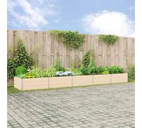 Planter Ivory Galvanised Steel 480x100x45cm Long Outdoor Trough Modern Sleek XL