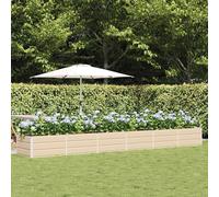 Planter Ivory Steel-Plastic 480 x 80 x 45 cm Modern Outdoor Indoor Garden Large