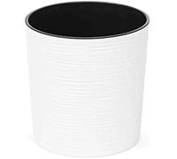 Planter Lens, White Rillenoptik, Ø 25 X 25,5 CM Plastic Planter + Insert