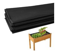 Planter Liners for Wooden Planter | 5.3x6.9Ft Raised Bed Liner | Black Non Woven Trough Liners for Outdoor Bed Planteres Boxes | Breathable Large Veg Trug Liner fors Erosion Control and Weeds Barrier