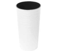 Planter Locon , White Rillenoptik Ø25x46, 5cm Plastic Planter with Insert