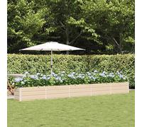 Planter Long Raised Galvanised Steel Ivory 480 x 50 x 45 cm Terrace Outdoor Edge