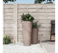 Planter Mocha 45L Polypropylene Grooved Tall 39x75cm Removable Inner Outdoor Box