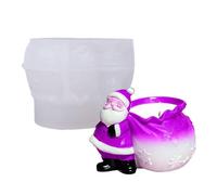 Planter Mold - 3D Silicone Christmas Santa Concrete Moulds | Candy Container Casting Moulds,for Party Planners Home Crafting Workshops Jewelry Maker Themed Events Weekend Activities