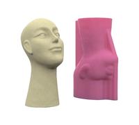 Planter Mold Crafting Flexible Vase Molds Human Face Shape Flowerpot Mold Suitable for Making Planter Silicone Flowerpot