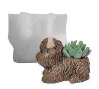 Planter Mold - Highland Cow Planter Mold | Silicone Mold | Highland Cow Resin Casting Planter Silicone Molds | Craft Supplies Flower Pots Making For Jewelry Box Home Decor Candy Jar Art