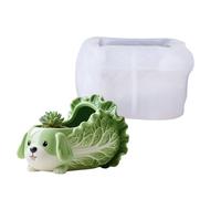 Planter Molding Tool Silicone for Making Cabbage Dog Succulents Plant Container Flower Pots Mold Craft Molds