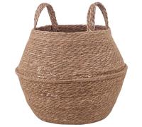 Planter Natural Ø32cm Seagrass Woven with Handles Indoor Outdoor Eco Decor
