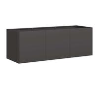 Planter Outdoor Flower Pot Garden Raised Bed Patio Plant Pot Steel vidaXL
