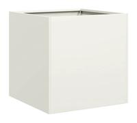 vidaXL Planter White 40x40x40 cm Cold-rolled Steel plant pot plant stand