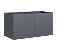 Planter Outdoor Flower Pot Garden Raised Bed Patio Plant Pot Steel vidaXL