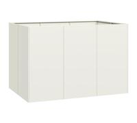 vidaXL Planter White 120x80x80 cm Steel plant pot plant stand raise bed