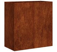 (weathering steel, 80 x 40 x 80 cm) vidaXL Planter Outdoor Flower Pot Garden Raised Bed Patio Plant Pot Steel