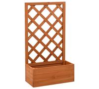 Vidaxl Garden Trellis Planter Orange 50X25X90 Cm Solid Firwood