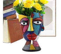 Planter Pot For Indoor | Resin Abstract Face Flower Containers | Decorative Plant Planter For Home Desk Garden Balcony Windowsill