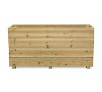 Planter Potters Large Tall Planter 63 Cm Tall 4 Ft Long 120 Cm Solid Wooden Trough Decking Planters Style Garden Box for Patio Herbs Flowers Vegetables