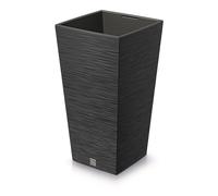 Prosperplast Furu Collection Anthracite Planter with Tank 20 x 20 x 38 cm Capacity 5 litres, 5 L