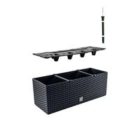 Anthracite Flower Pot 510mm x 190mm x 180mm Rattan Flowerpot Planter