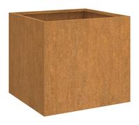 Planter Raised Garden Bed Plant Pot Flower Pot Grey Weathering Steel vidaXL