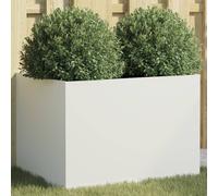 Planter Raised Garden Bed Plant Pot Flower Pot Grey Weathering Steel vidaXL
