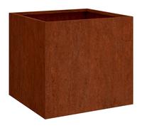 Planter Raised Garden Bed Plant Pot Flower Pot Grey Weathering Steel vidaXL