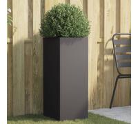 Planter Raised Garden Bed Plant Pot Flower Pot Grey Weathering Steel vidaXL