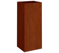 Planter Raised Garden Bed Plant Pot Flower Pot Grey Weathering Steel vidaXL