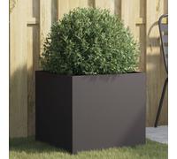 Planter Raised Garden Bed Plant Pot Flower Pot Grey Weathering Steel vidaXL