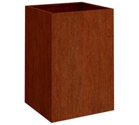 Planter Raised Garden Bed Plant Pot Flower Pot Grey Weathering Steel vidaXL