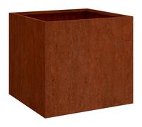 Planter Raised Garden Bed Plant Pot Flower Pot Grey Weathering Steel vidaXL