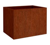 Planter Raised Garden Bed Plant Pot Flower Pot Grey Weathering Steel vidaXL