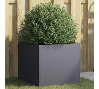 Planter Raised Garden Bed Plant Pot Flower Pot Grey Weathering Steel vidaXL