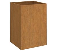 Planter Raised Garden Bed Plant Pot Flower Pot Grey Weathering Steel vidaXL