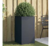 Planter Raised Garden Bed Plant Pot Flower Pot Grey Weathering Steel vidaXL