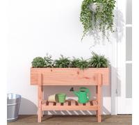 Planter Raised Wooden Garden Shelf Flower Herb Vegetable Bed black pine 101 cm
