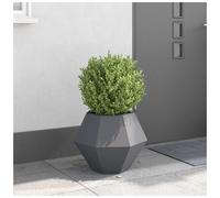 Planter Rectangular Steel Outdoor Anthracite 50x50x40cm Durable Garden Trough XL