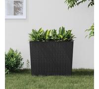 Planter Removable Inner 12 / 44 L Pp Rattan brown anthracite 58 cm