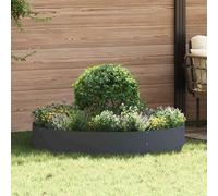 Planter ring Anthracite cold-rolled steel 120x120x20cm Outdoor garden border DIY