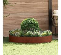 Planter Ring Brown Corten Steel 120x120x20 cm Weathering Garden Edge Rustic Tall
