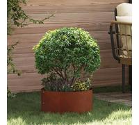 vidaXL Planter Ring 5 pcs Brown 40 x 40 x 20 cm Weathering Steel, Modern Round Metal Planter, Sculptural Garden Decor, Durable Outdoor Steel Plant Frame, Minimalist Design Element