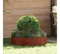 Planter Ring Brown Weathering Steel 80x80x20 cm Outdoor Garden Border Weathered