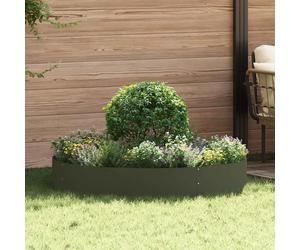 Planter Ring Olive Green 120x120x20cm Cold-Rolled Steel Durable Outdoor x5 Pack.