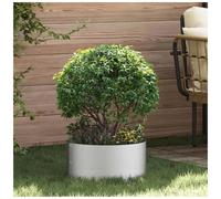 Planter Ring Outdoor Use 40 x 40 x 20 cm Silver Stainless Steel Set of 5