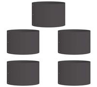 Planter Ring Set of 5 White 80 x 80 x 20 cm Cold-rolled Steel Outdoor Edge Large